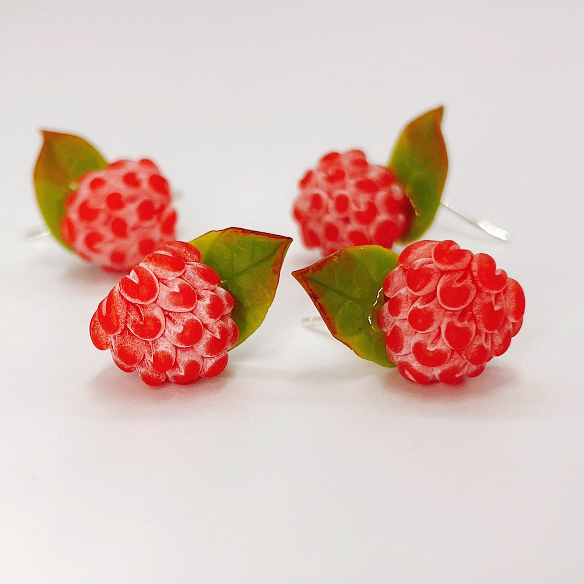 raspberry earrings