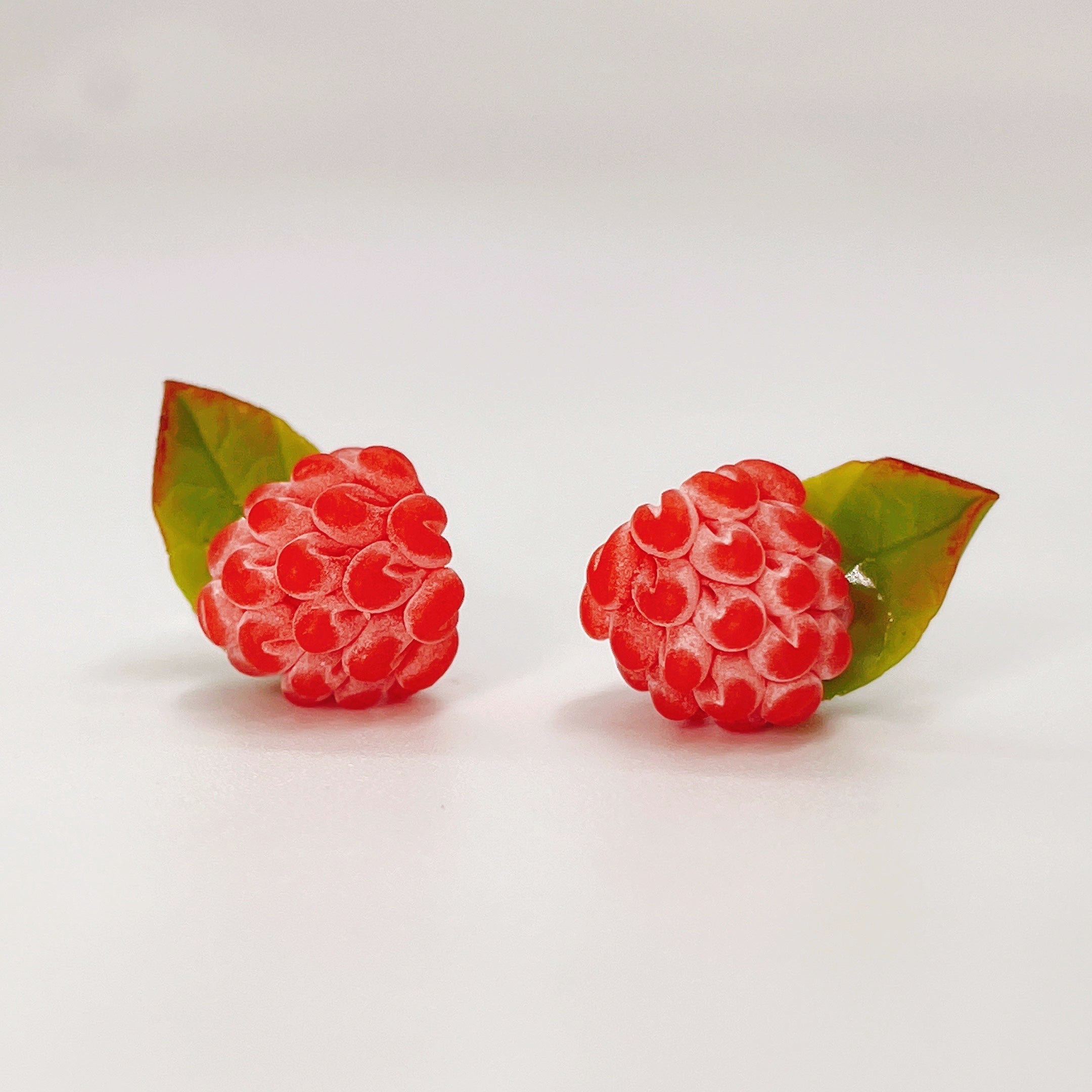 raspberry earrings