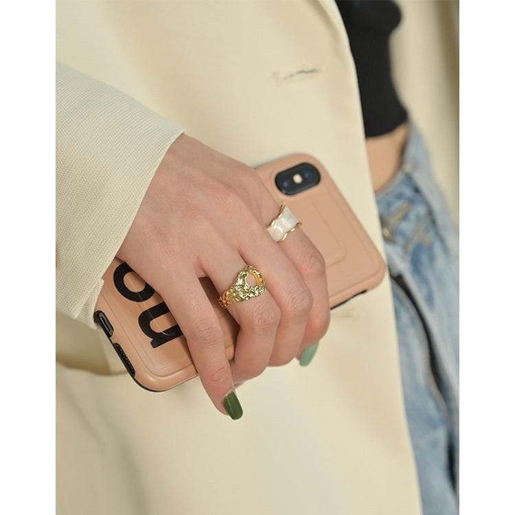 S925 White Enamel ring