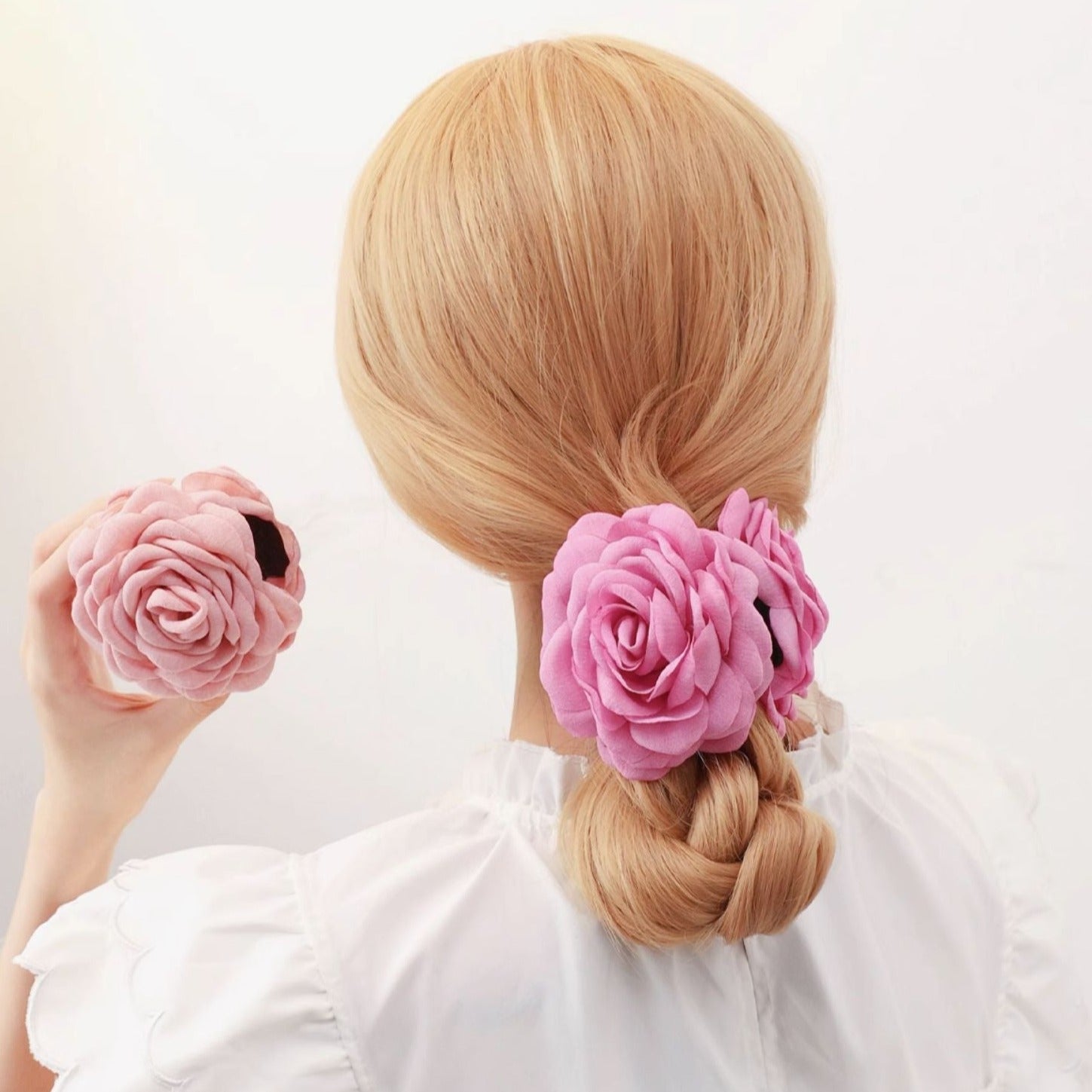 Dark Pink Rose Hair Claw