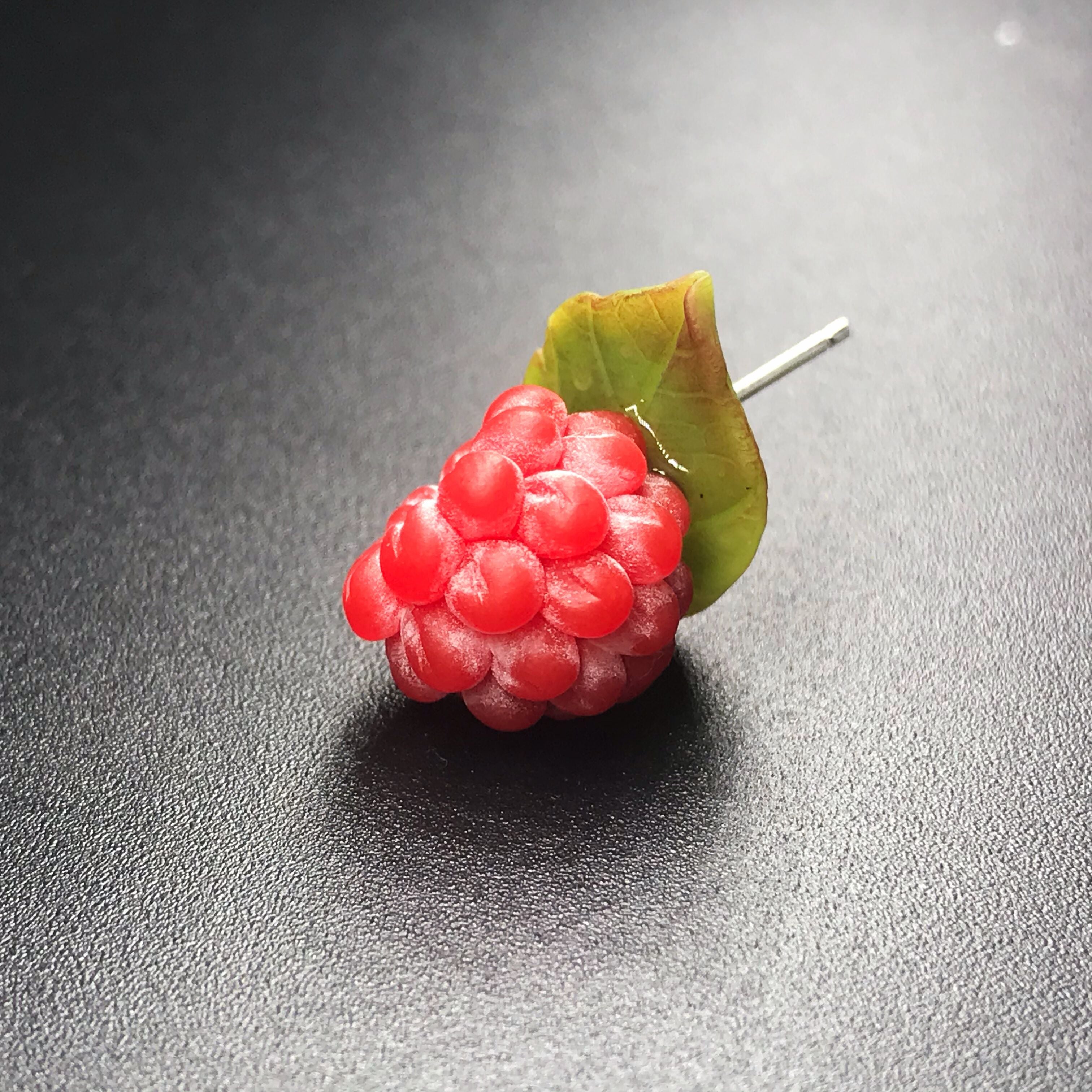 raspberry earrings