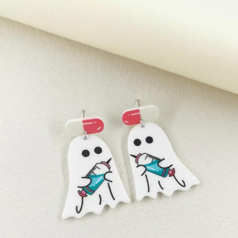 Ghost Earrings With Capsule💊