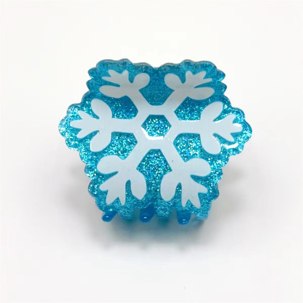 Glitter Snow Hair Claw