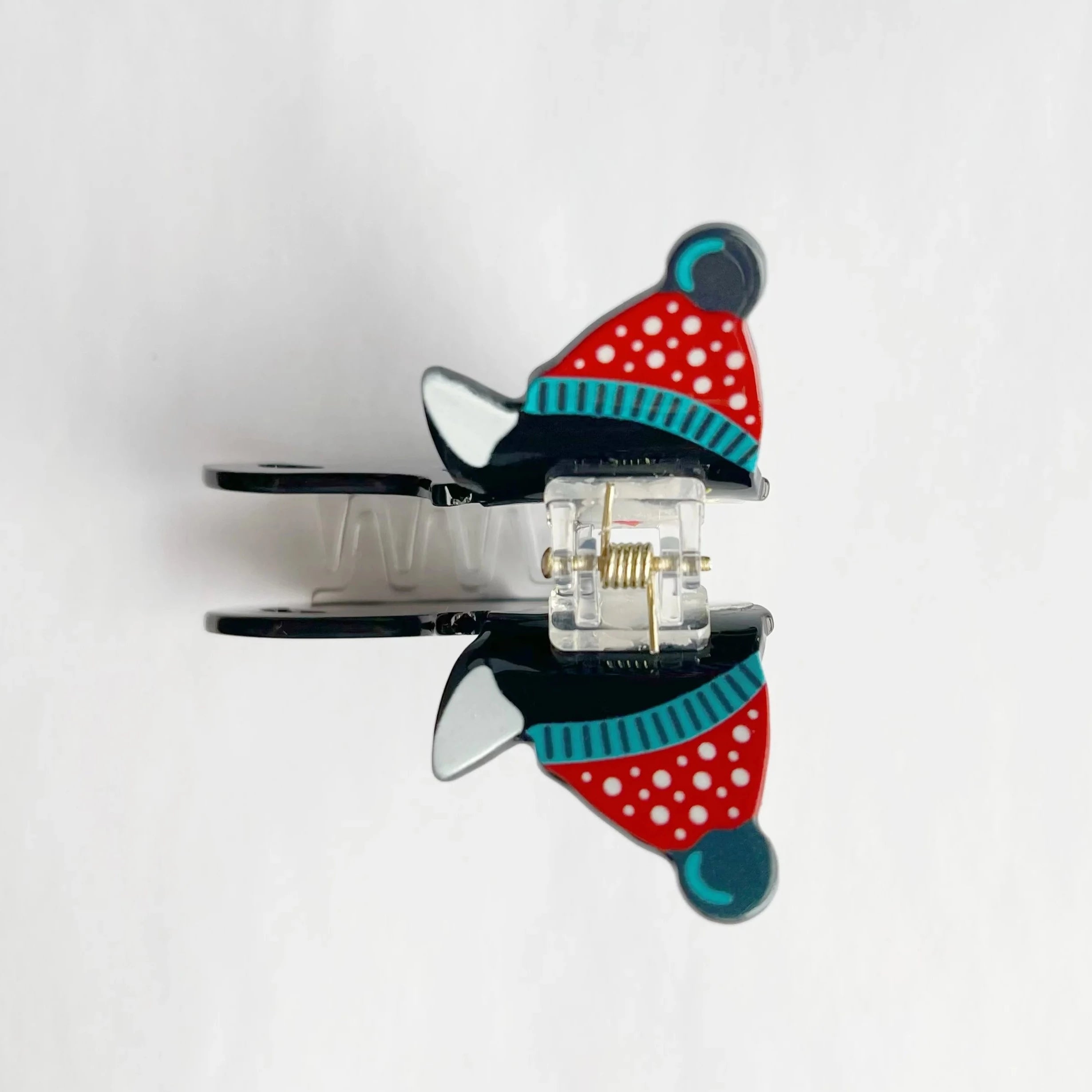 Christmas Hat Cat Hair Claw Within Black