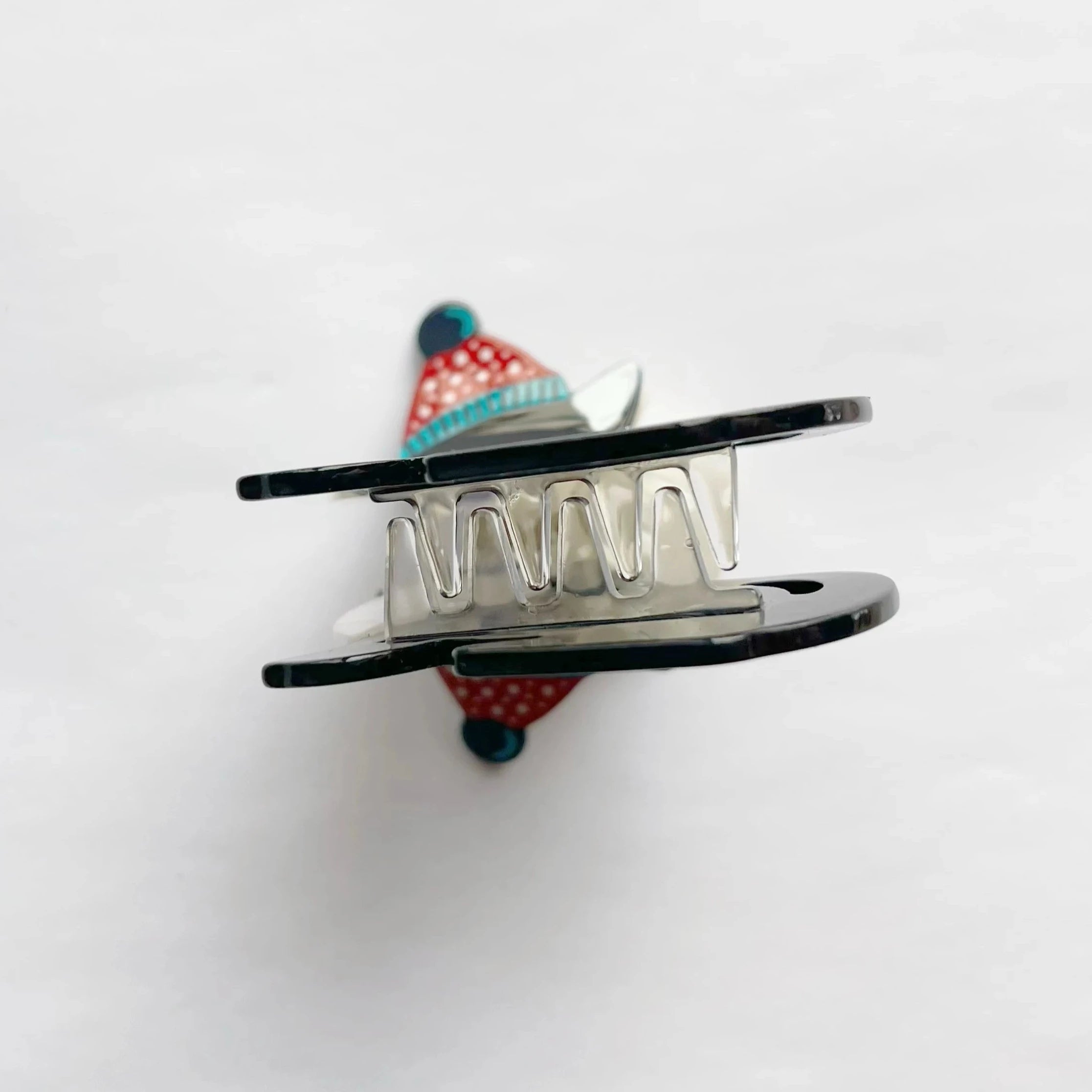 Christmas Hat Cat Hair Claw Within Black