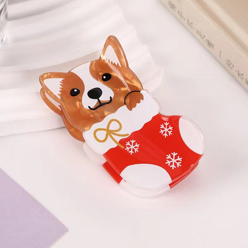 Corgi Hair Claw Within Christmas Stockingn