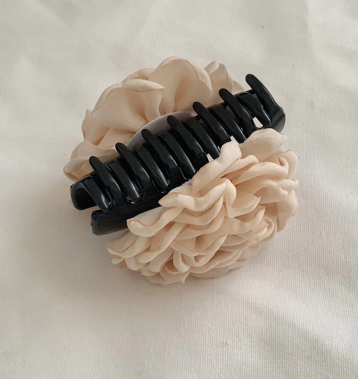 Beige Rose Hair Claw