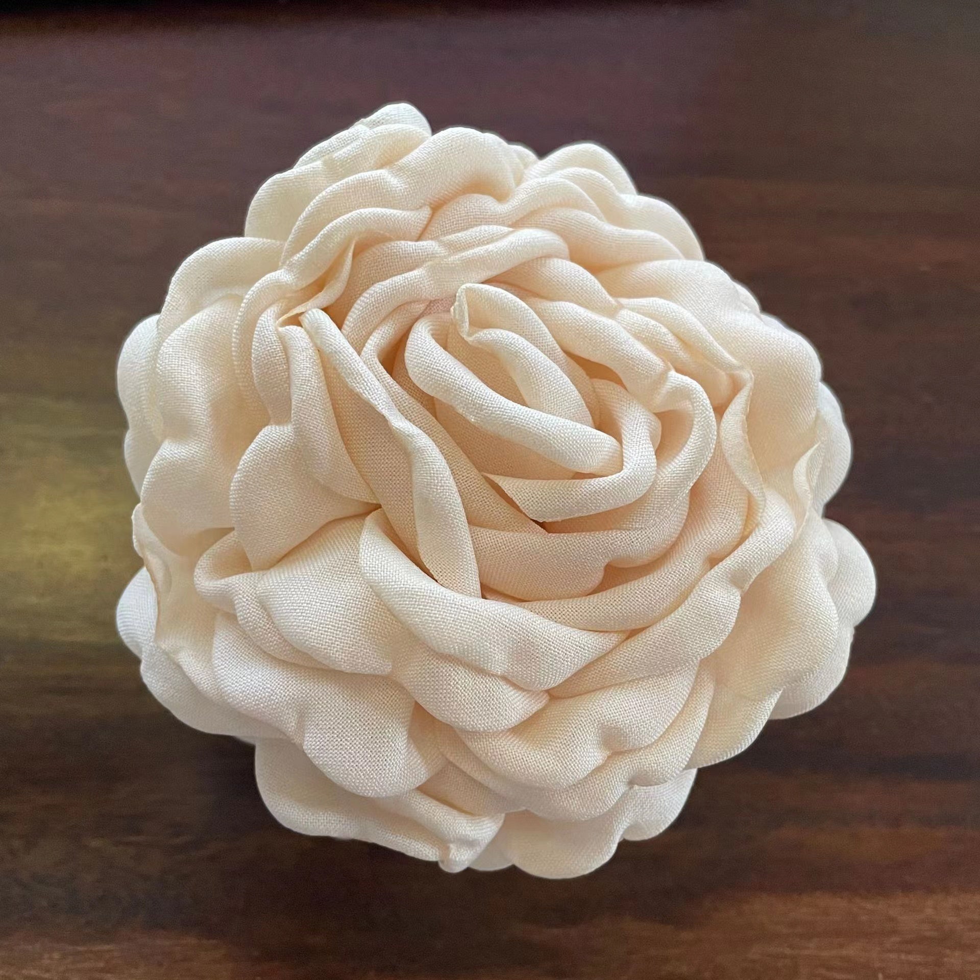 Beige Rose Hair Claw