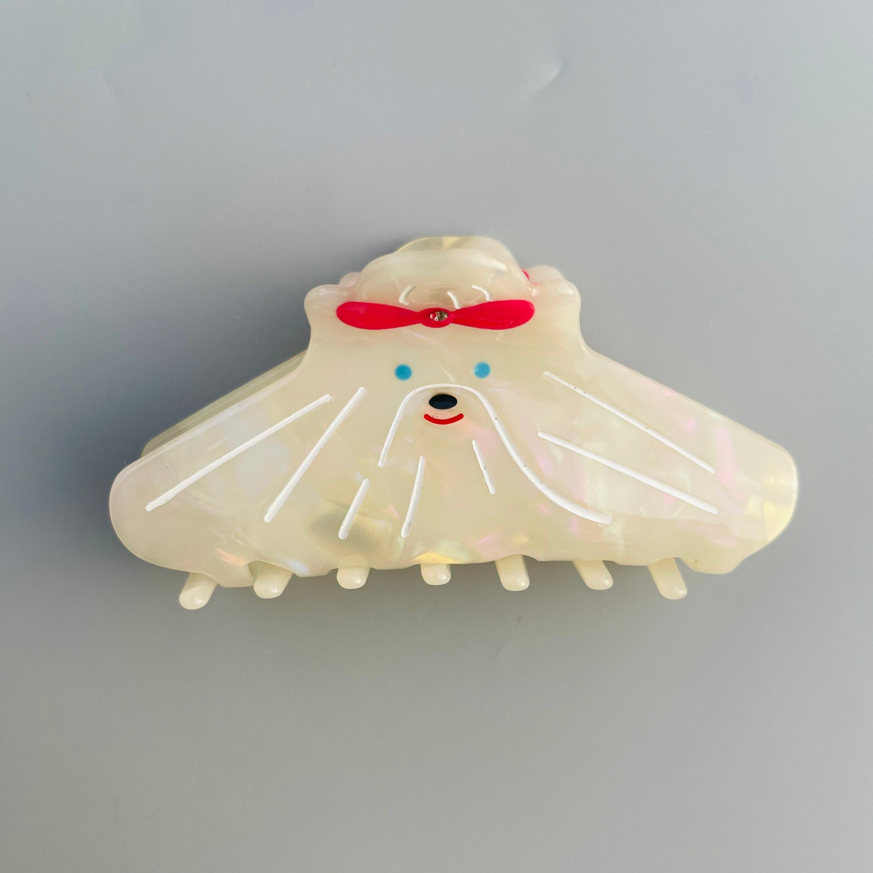 White Komondor Hair Claw