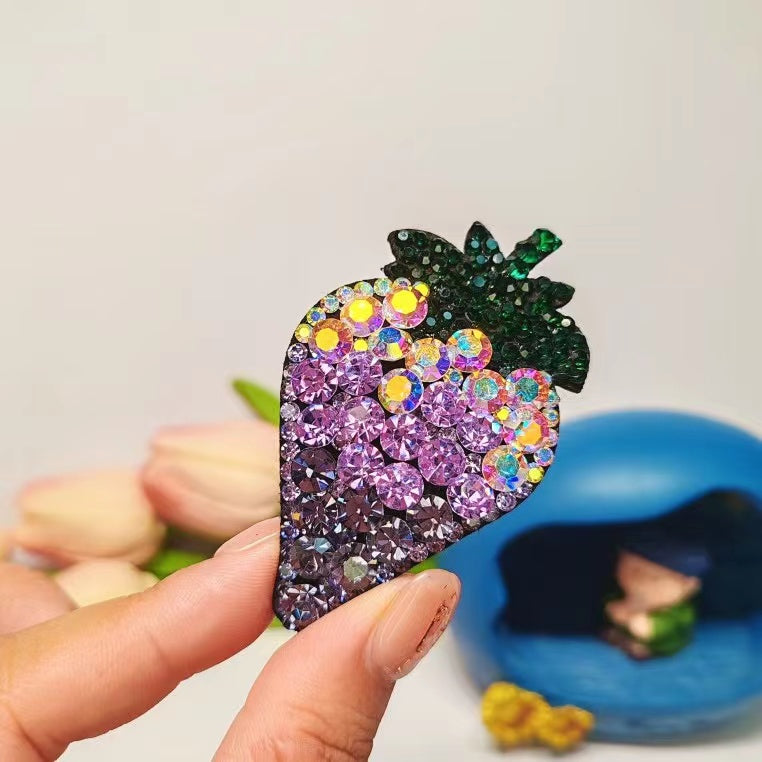 Diamond Strawberry Clip within Blue