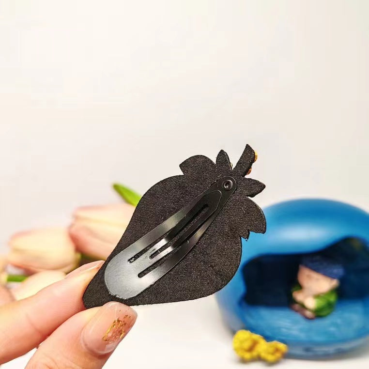 Diamond Strawberry Clip within Purple