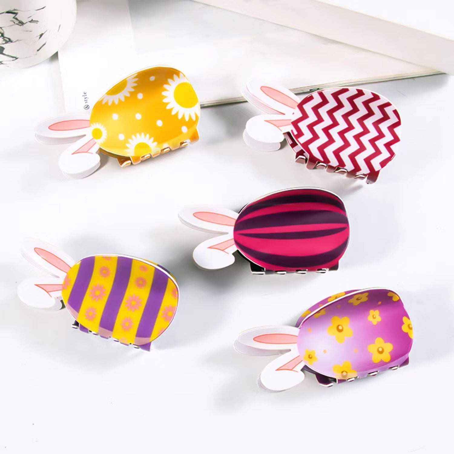 Easter egg claw within purple