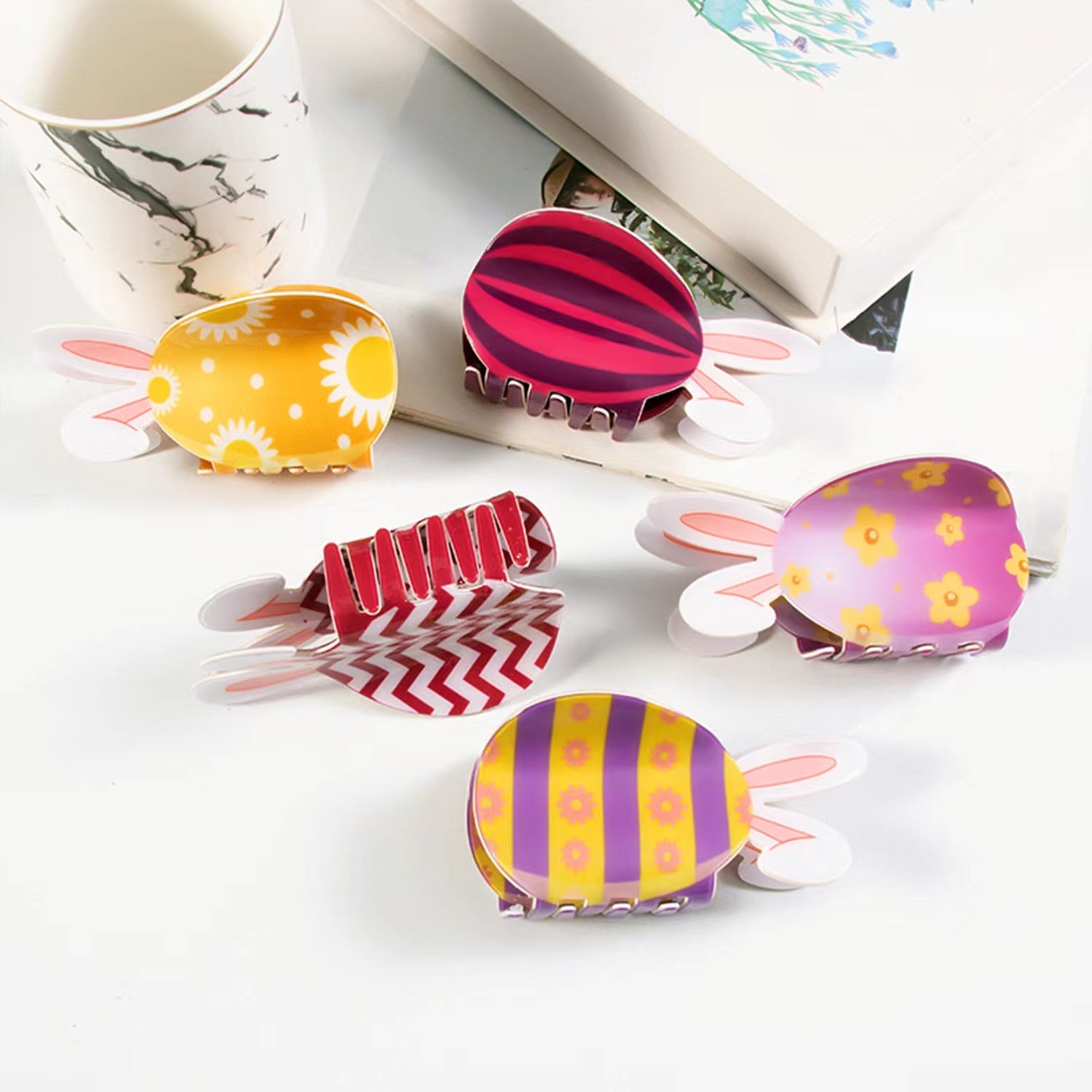 Easter egg claw within purple
