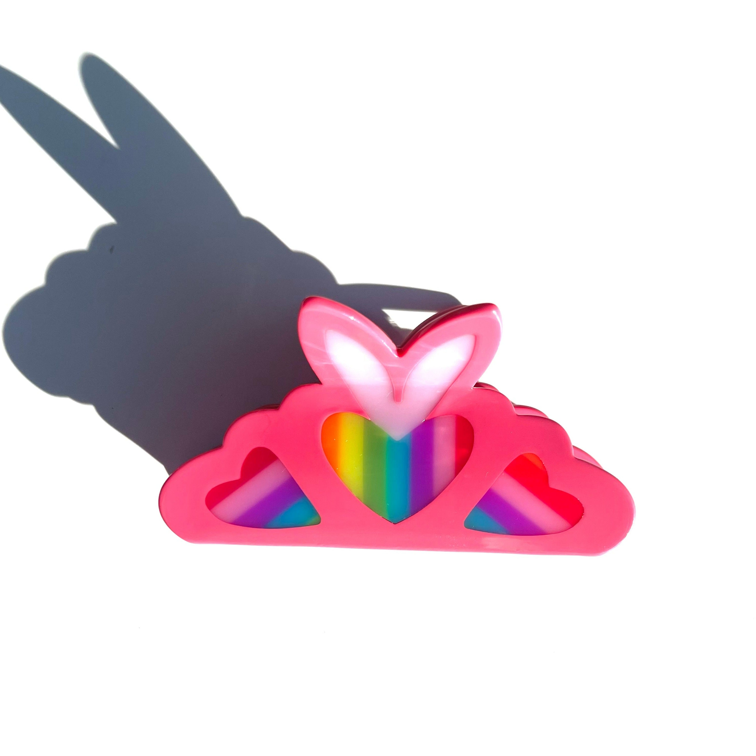 Rainbow Love Hair Claw
