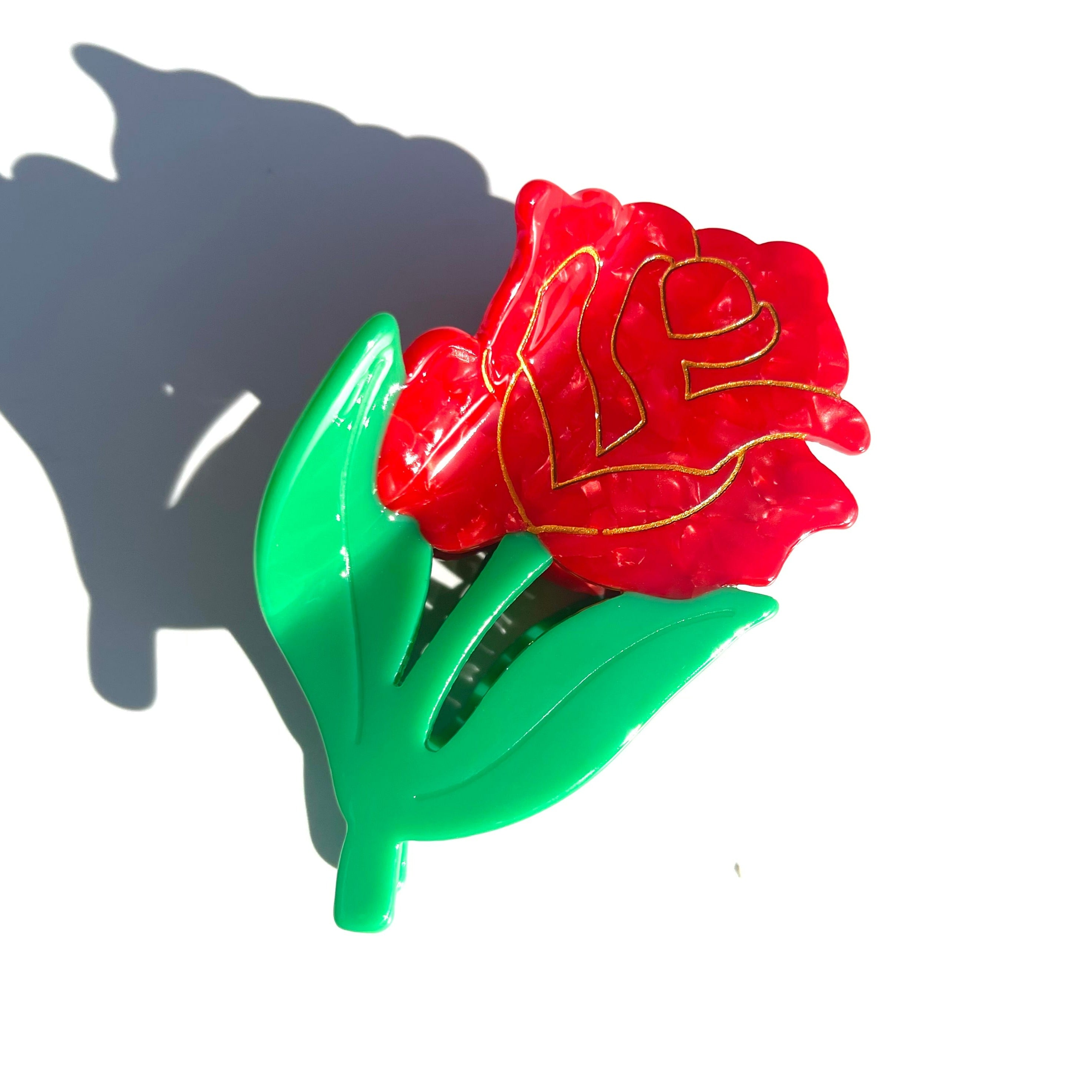 Delicate Rose Hair Claw