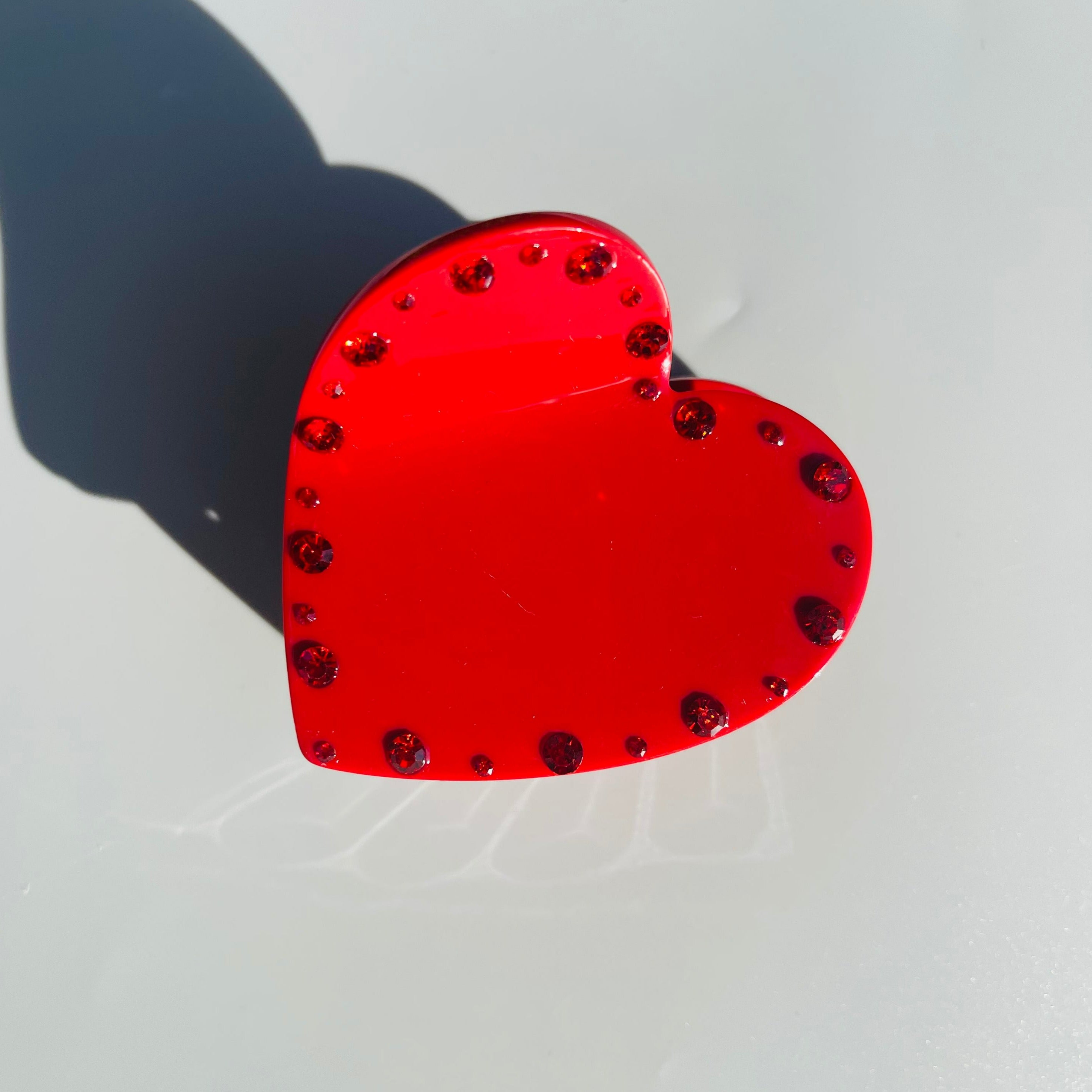 Diamond Heart Claw within Red