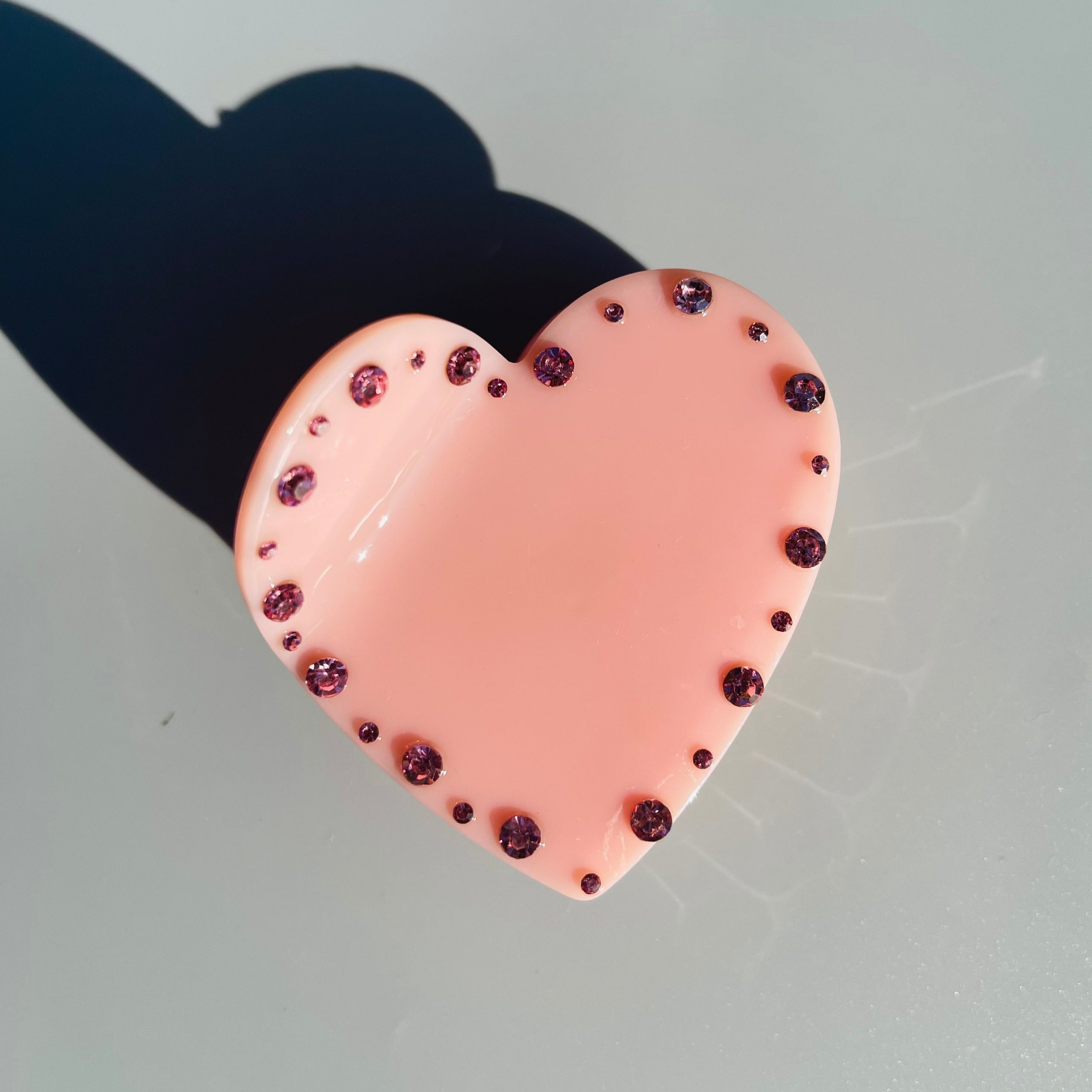 Diamond Heart Claw within Pink