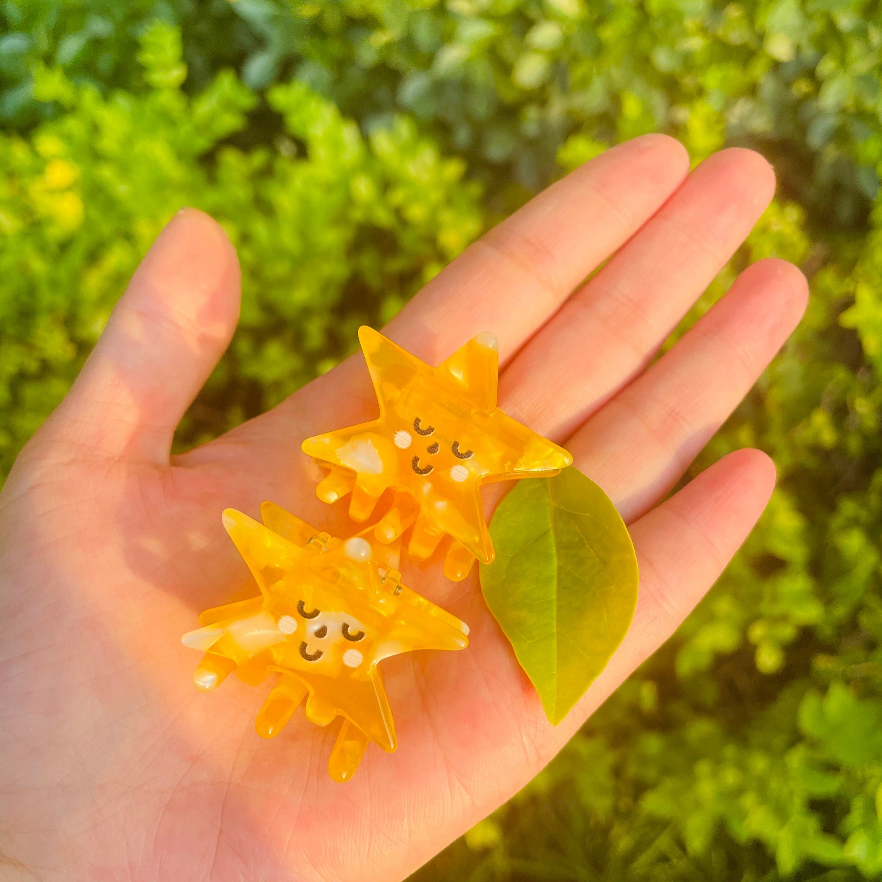 Cream Star Mini Claw Set (2Pcs)