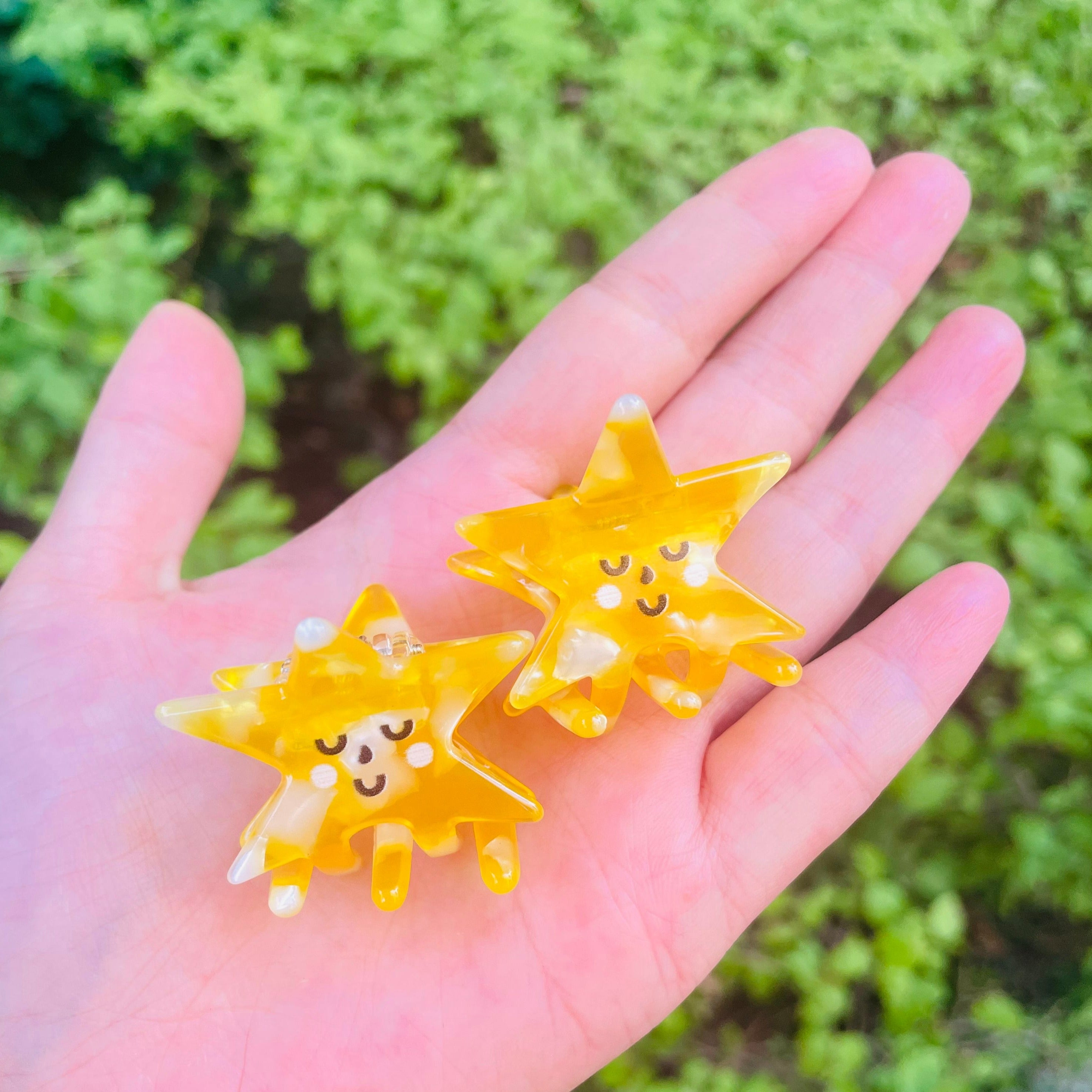 Cream Star Mini Claw Set (2Pcs)