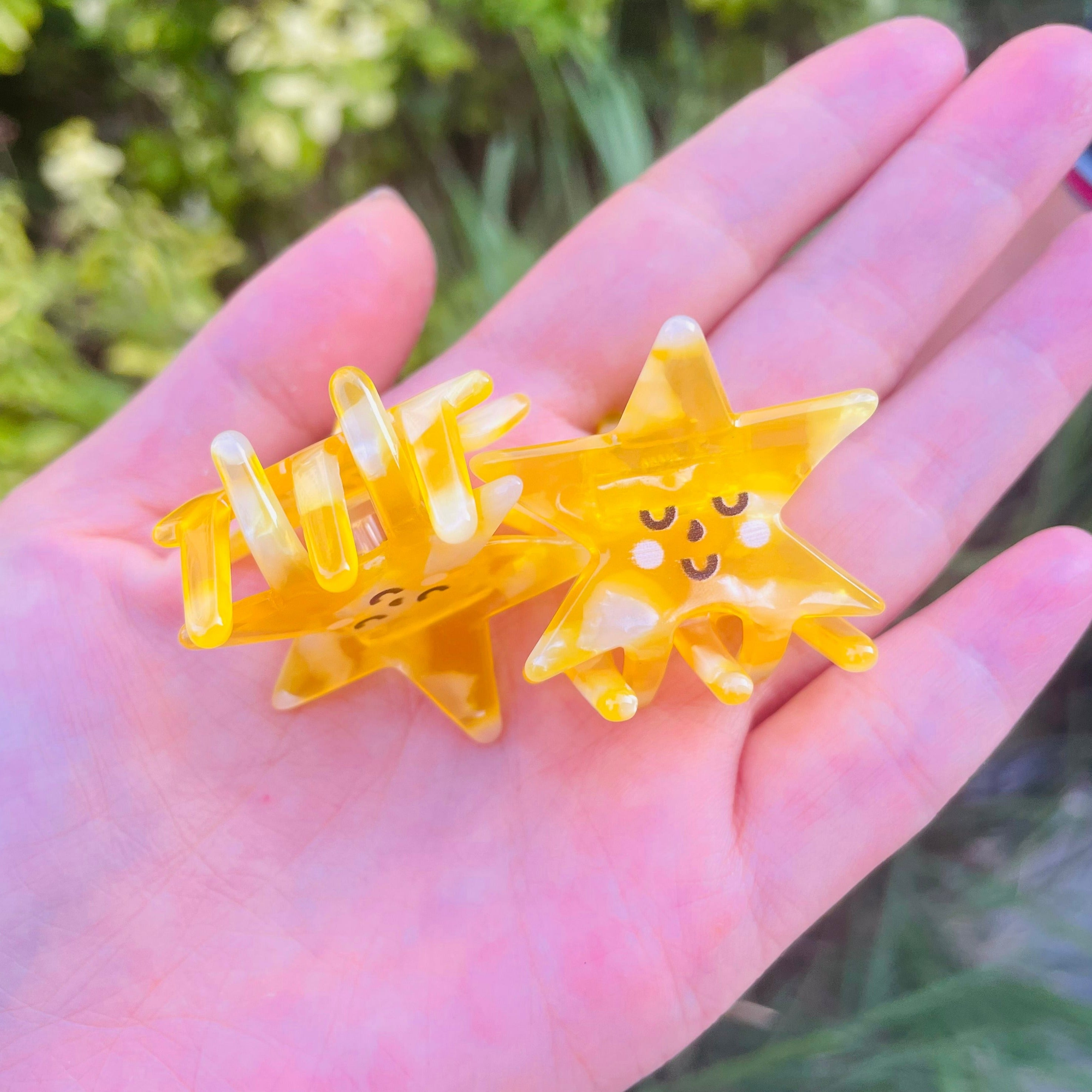 Cream Star Mini Claw Set (2Pcs)