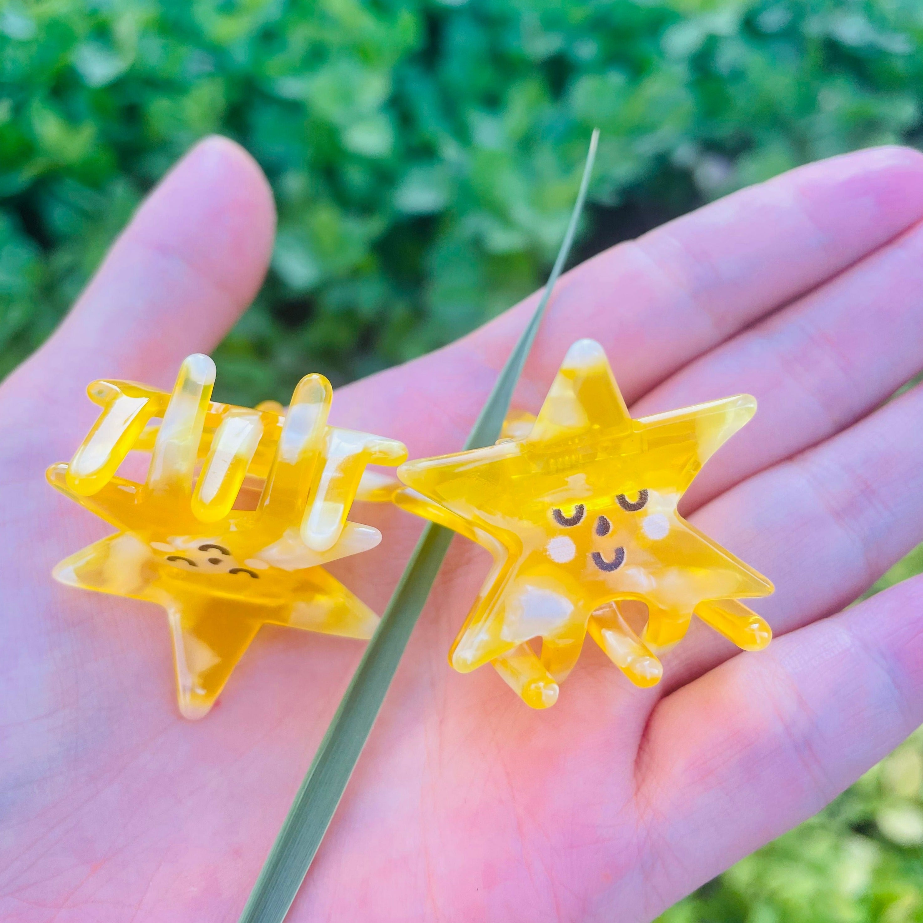 Cream Star Mini Claw Set (2Pcs)