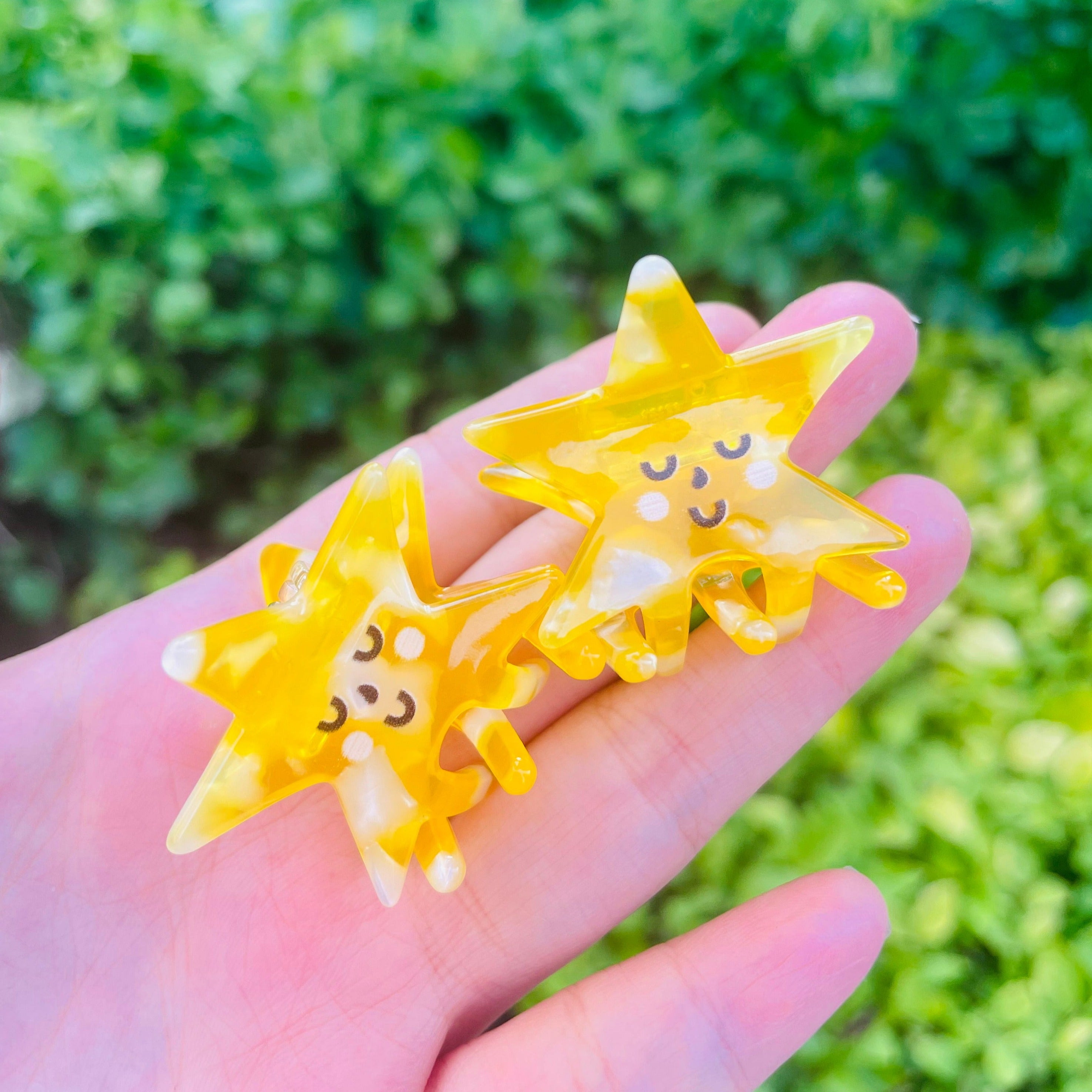 Cream Star Mini Claw Set (2Pcs)