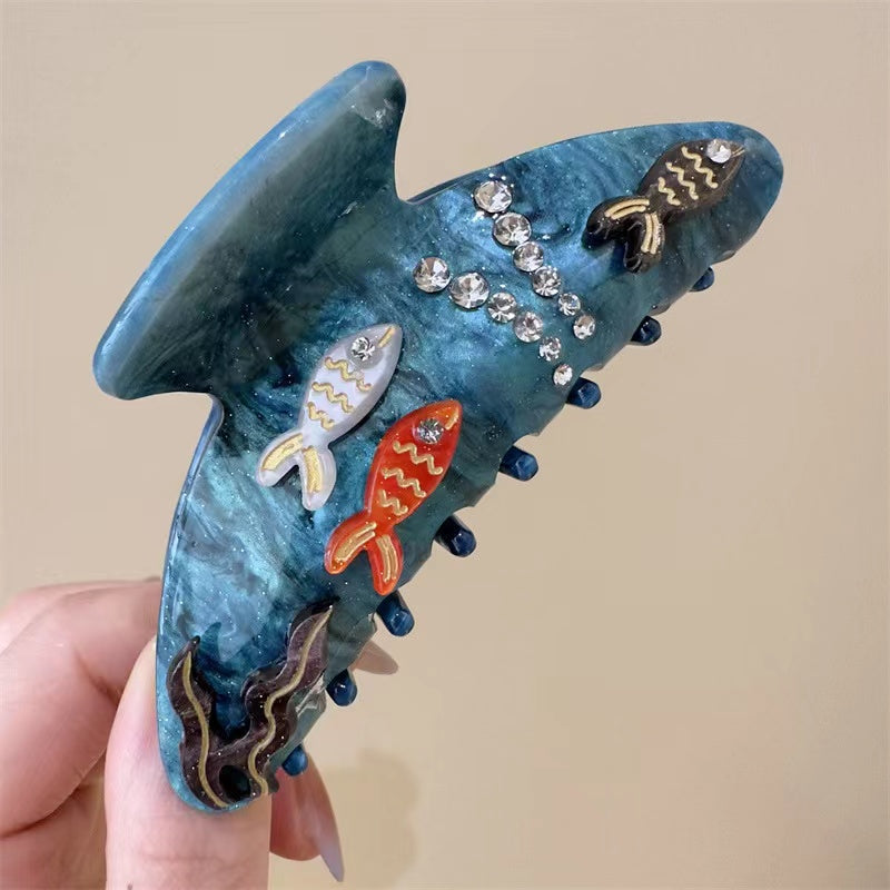 Undersea World Hair Claw within Blue