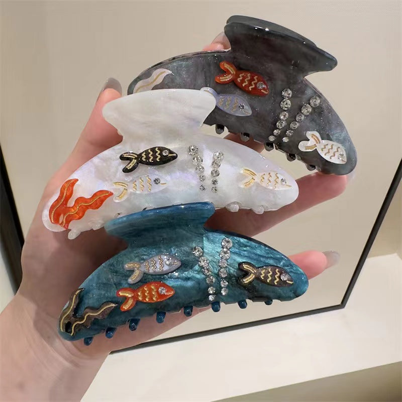 Undersea World Hair Claw within White