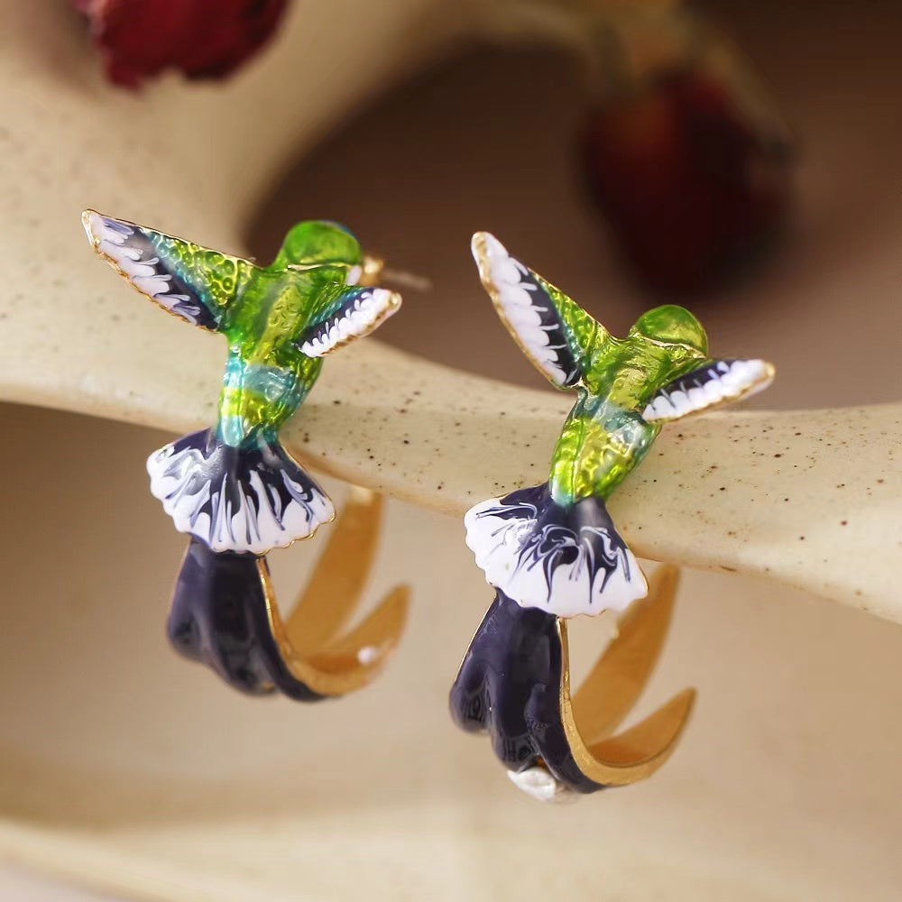 Hummingbird earrings