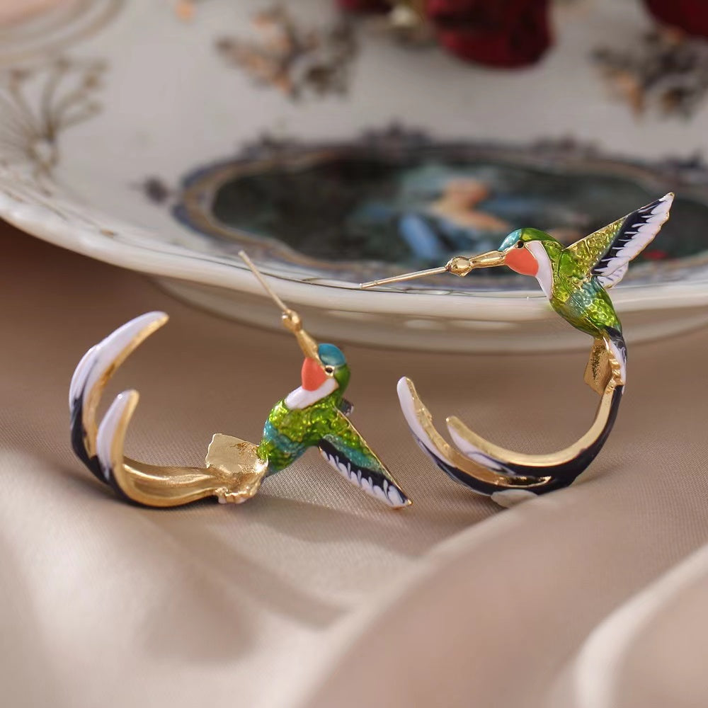 Hummingbird earrings