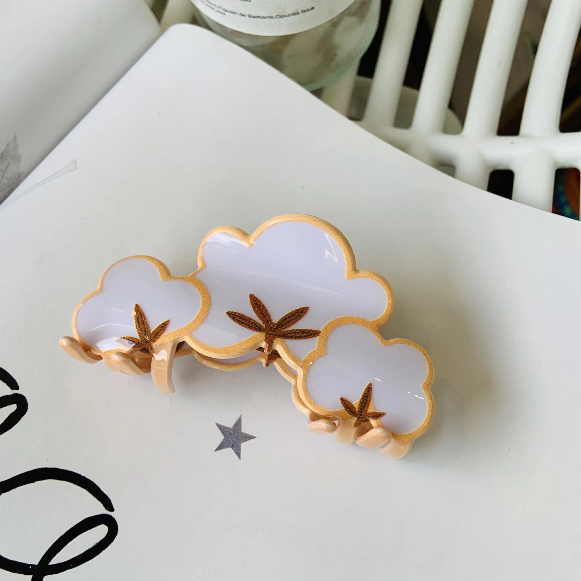 Cotton Flowers Hair Claw