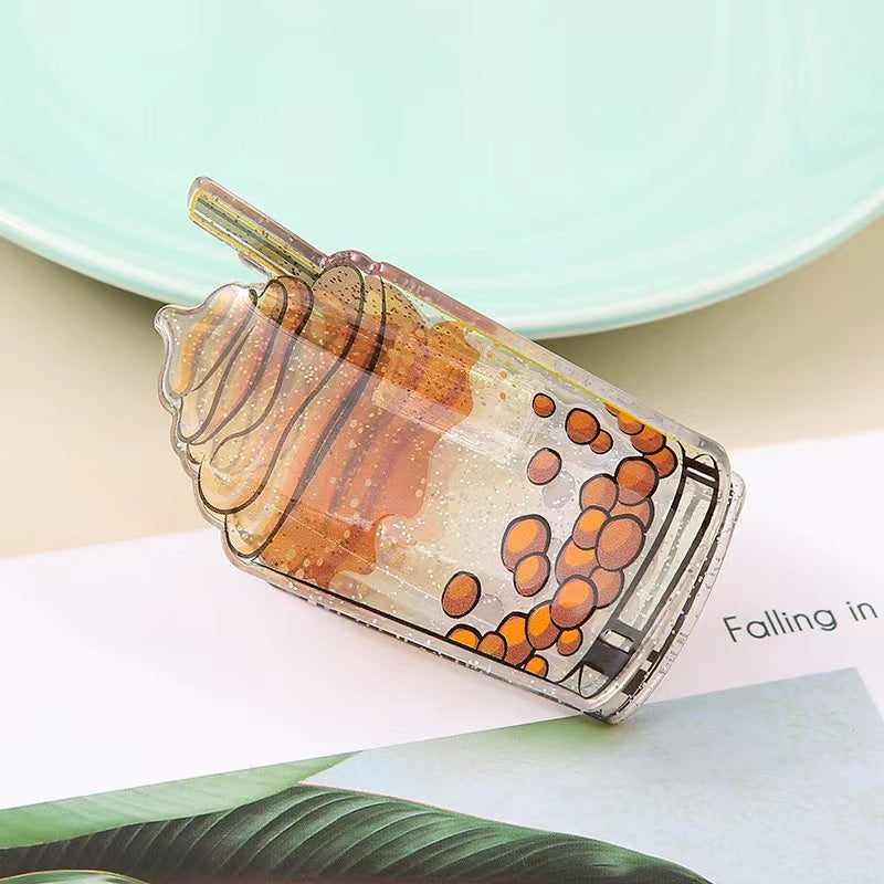 Bubble Tea Hair Claw within Chocolate