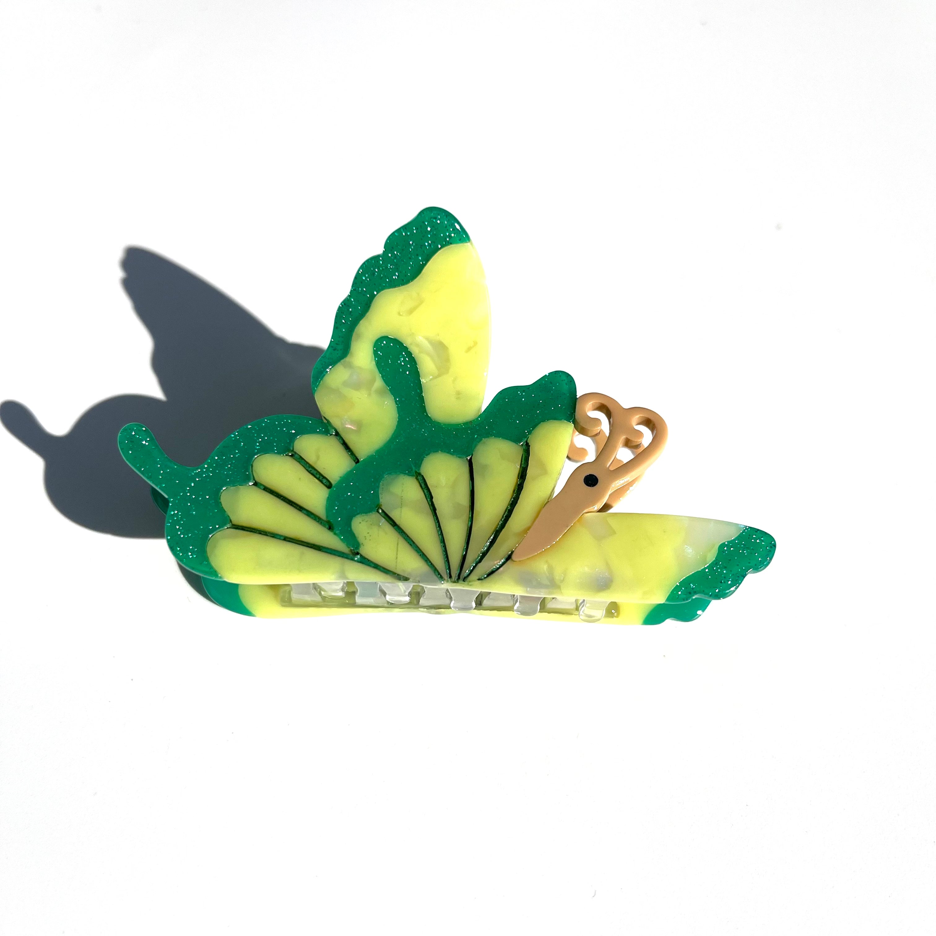 Butterfly Hair Claw within Green