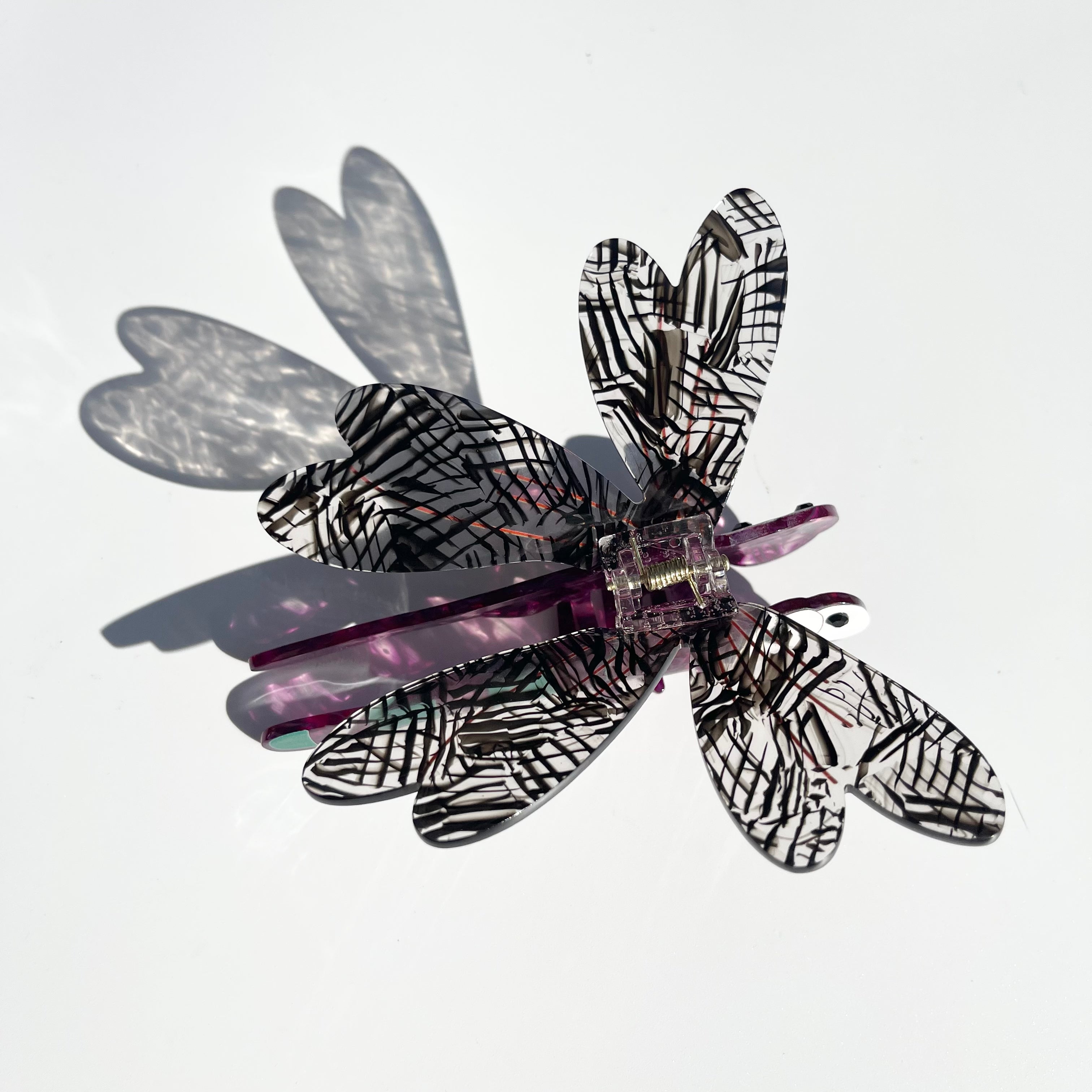 Dragonfly Hair Claw within Purple