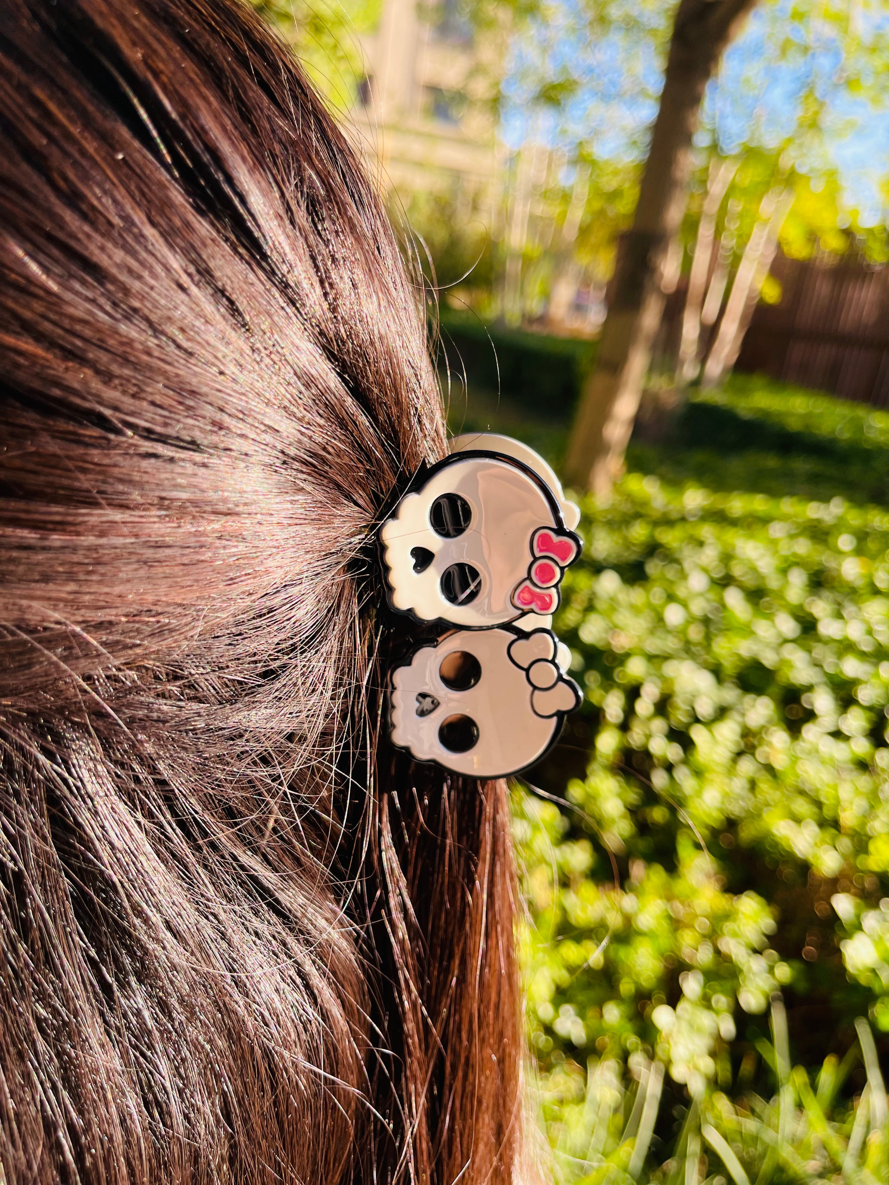 Pink Skull Hair Claw