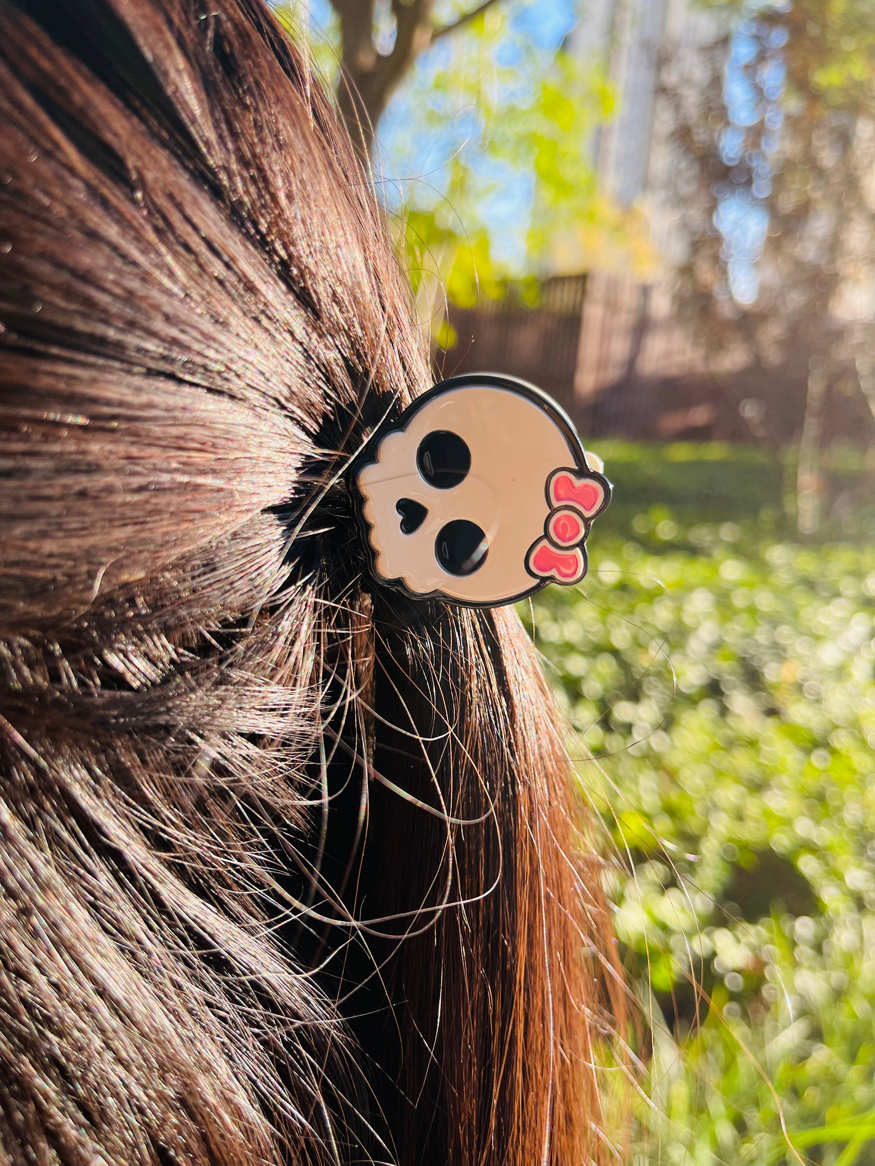 Pink Skull Hair Claw