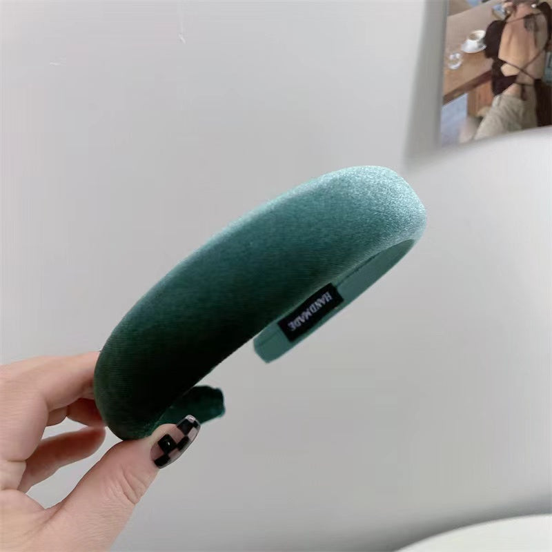 Velvet Headband in Green