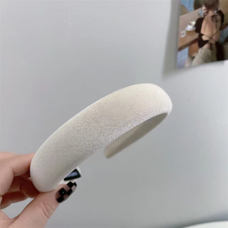Velvet Headband in White