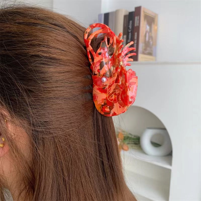 Shrimp Hair Claw within Red