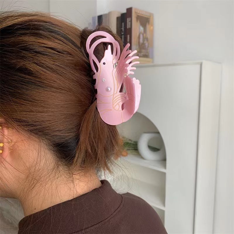 Shrimp Hair Claw within Pink