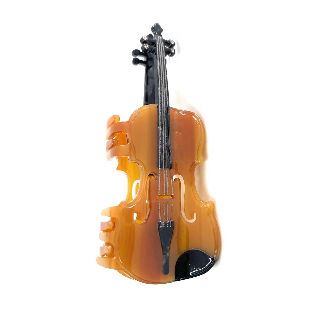 Brown violin hair claw