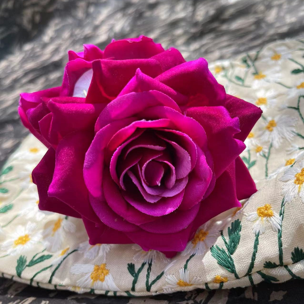 Purple Rose Hair Claw