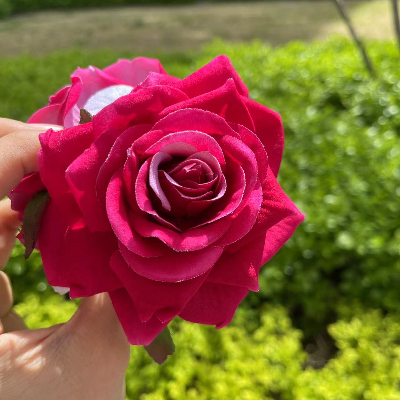 Deep Pink Rose Hair Claw