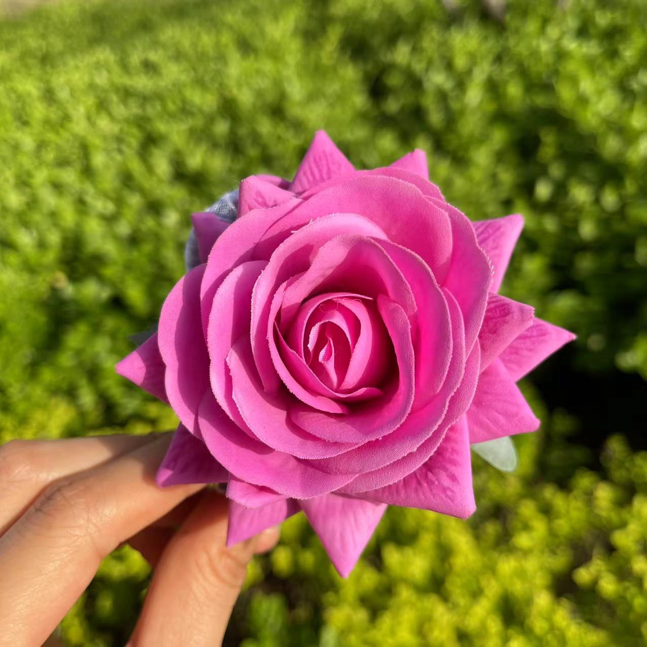 Rose Hair Claw in Deep Pink