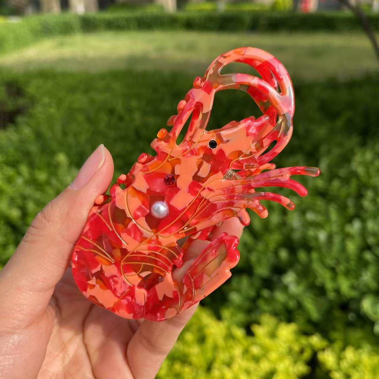 Shrimp Hair Claw within Red