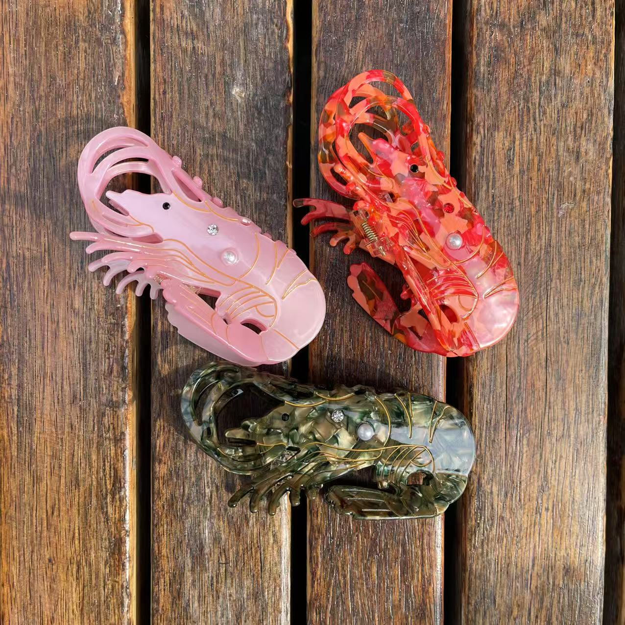 Shrimp Hair Claw within Red