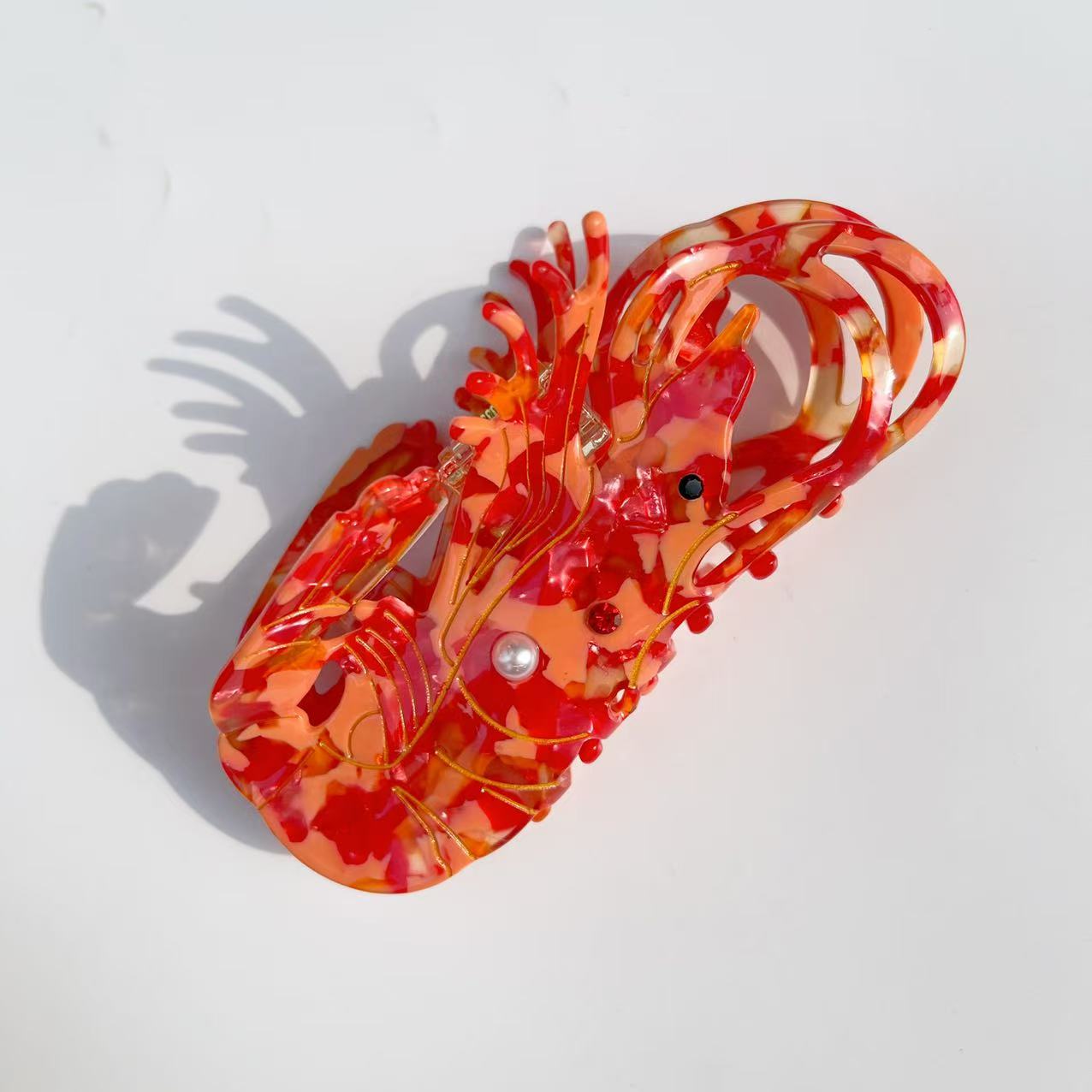 Shrimp Hair Claw within Red