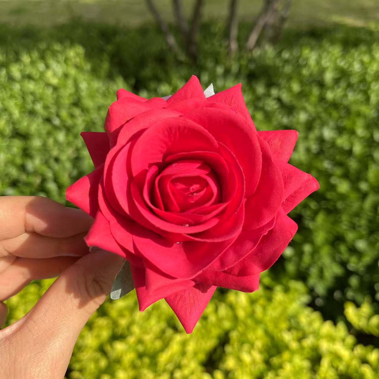 Rose Hair Claw in Red
