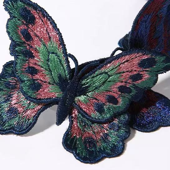 Embroidered butterfly Headband