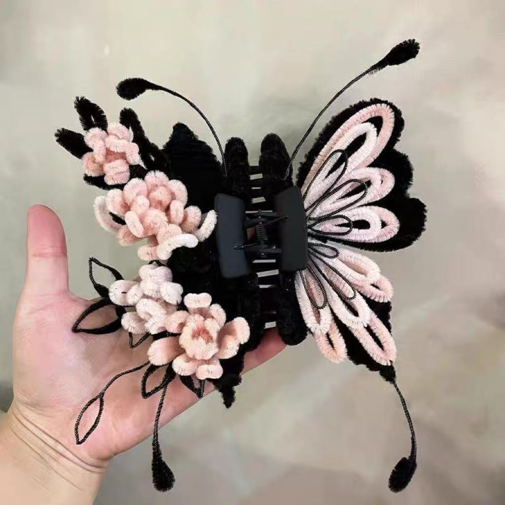 Handmade Chenille Stems Butterfly Hair Claw
